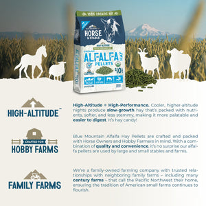 Blue Mountain Hay High-Altitude Organic Alfalfa Hay Pellets Horse Feed 40-lb - Horse Feed & Treats 2
