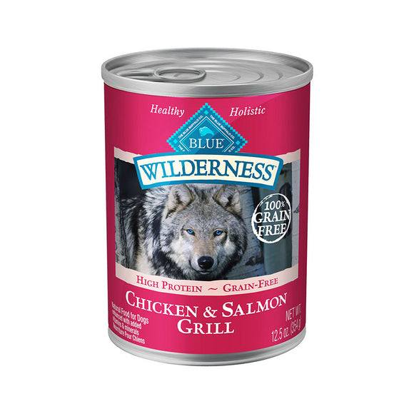 Blue Buffalo Wilderness High-Protein Grain-Free Chicken & Salmon Grill Adult Canned Dog Food