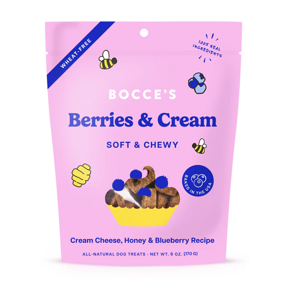 Bocce’s Bakery Berries & Cream Soft & Chewy Treats For Dogs (6 oz) - Soft & Chewy Dog Treats 1