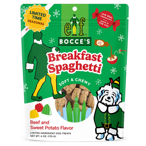 Bocce’s Bakery Breakfast Spaghetti Soft & Chewy Beef & Sweet Potato Dog Treats 6-oz - Soft & Chewy Dog Treats 1