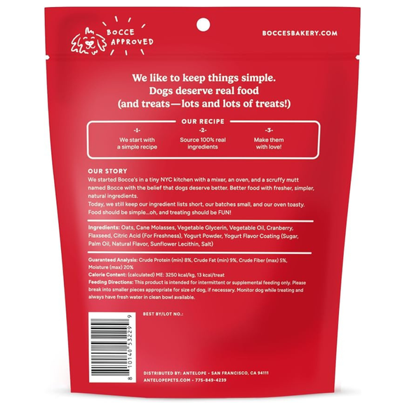 Bocce’s Bakery Frosted Cran Crumble Soft & Chewy Cranberry & Yogurt Flavor Dog Treats 6-oz - Soft & Chewy Dog Treats 2
