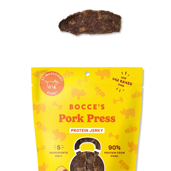 Bocce’s Bakery Pork Press Protein Jerky Pork Recipe Dog Treats 5-oz - Soft & Chewy Dog Treats 3