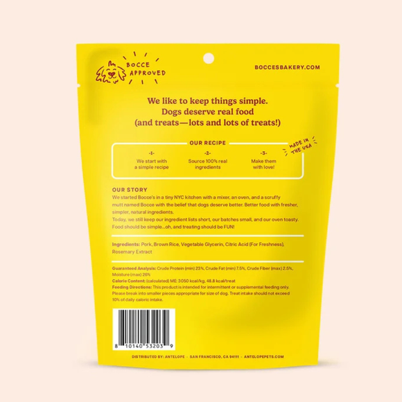Bocce’s Bakery Pork Press Protein Jerky Pork Recipe Dog Treats 5-oz - Soft & Chewy Dog Treats 2
