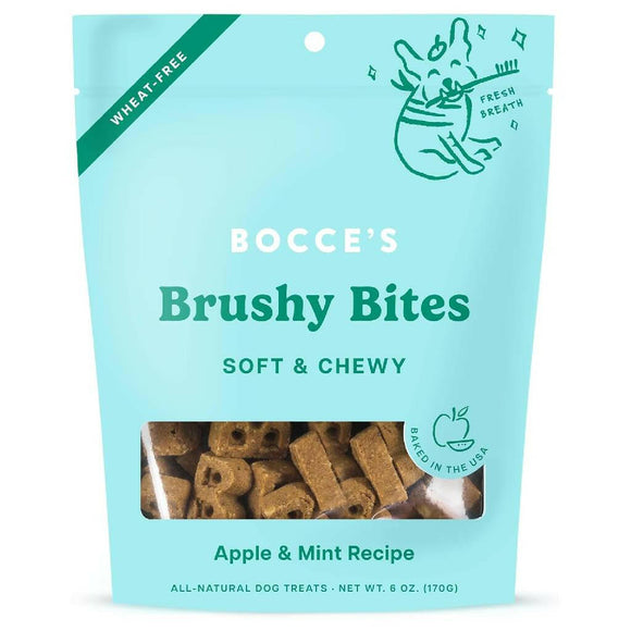 Bocce's Brushy Bites Soft & Chewy Treats For Dogs (6 oz)