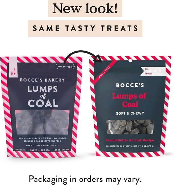 Bocce’s Lumps Of Coal Peanut Butter & Carob Recipe Soft & Chewy Dog Treats (6 oz) - Soft & Chewy Dog Treats 2