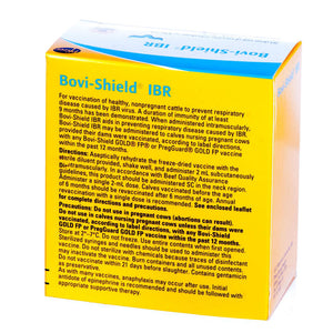 Back label of Bovi-Shield IBR Cattle Vaccine Injection