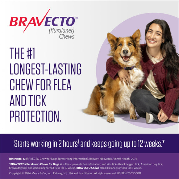 Bravecto Chews for Extra-Large Dogs 88-123 lbs (Pink Box) - Pet Medicine 2