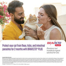 Bravecto plus topical for cats protects your cat from fleas,ticks and intestinal parasites for 2 months
