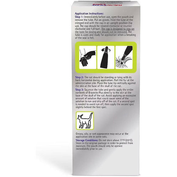 Bravecto Plus Topical Solution for Small Cats 2.6-6.2 lbs ingredients