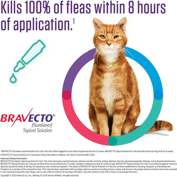 Bravecto Topical Solution for Cats 13.8-27.5 lbs features