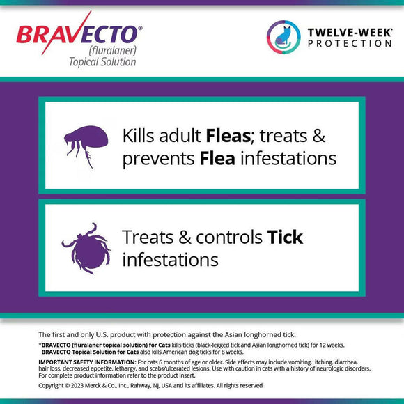 Bravecto Topical Solution for Cats 2.6-6.2 lbs