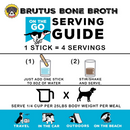 Brutus Broth ’On the Go’ Instant Beef Bone Broth Sticks Hip & Joint Formula with Glucosamine for Dogs (5 count) - Dog