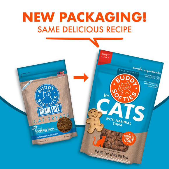 Buddy Biscuits Soft & Chewy Grain Free Tempting Tuna Cat Treats (3 oz)