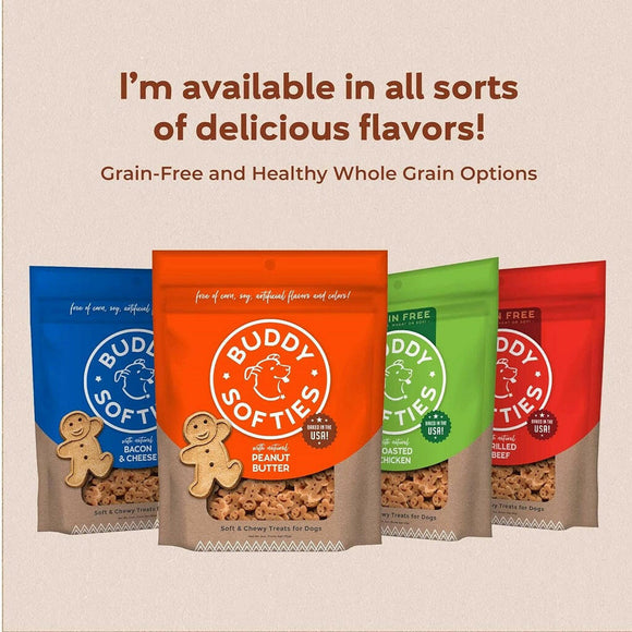 Buddy Biscuits Grain Free Soft & Chewy Dog Treats With Peanut Butter (5 oz)