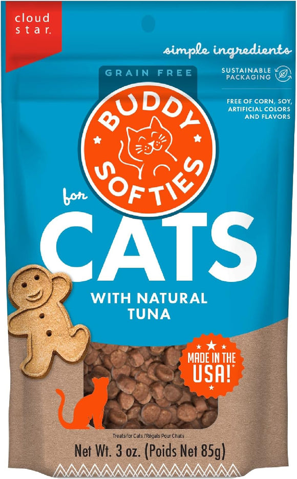 Buddy Biscuits Soft & Chewy Grain Free Tempting Tuna Cat Treats (3 oz) - Cat Treats 1