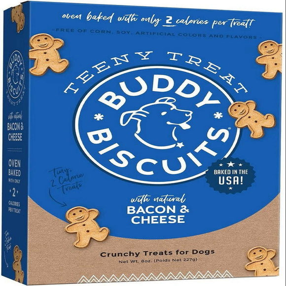 Buddy Biscuits Teeny Oven-Baked Crunchy Dog Treats with Bacon & Cheese (8 oz)