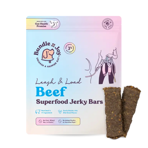 Bundle x Joy Beef Superfood Jerky Bars for Dogs - 5 oz - Jerky Dog Treats 1