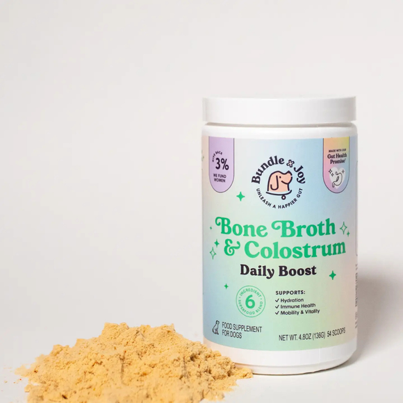 Bundle x Joy Bone Broth & Colostrum Daily Boost Supplemet for Dogs (4.8 oz) - Pet Vitamins & Supplements 5