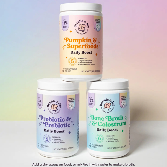 Bundle x Joy Bone Broth & Colostrum Daily Boost Supplemet for Dogs (4.8 oz) - Pet Vitamins & Supplements 6