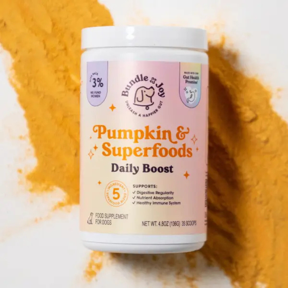 Bundle x Joy Pumpkin & Superfoods Daily Boost Supplemet for Dogs (4.8 oz) - Pet Vitamins & Supplements 3
