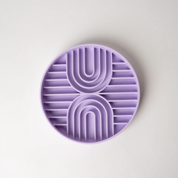 Bundle x Joy Slow Feeder Bow Lick Mat for Dogs - Purple - Dog Bowls Feeders & Waterers 3