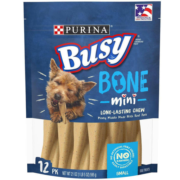Purina Busy Bone Mini Long Lasting Chew Small Dog Treats - 12 count