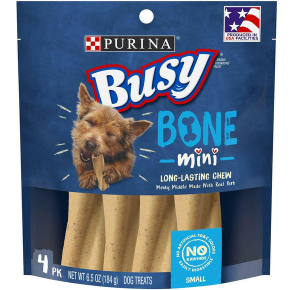 Purina Busy Bone Mini Long Lasting Chew Small Dog Treats-  4count