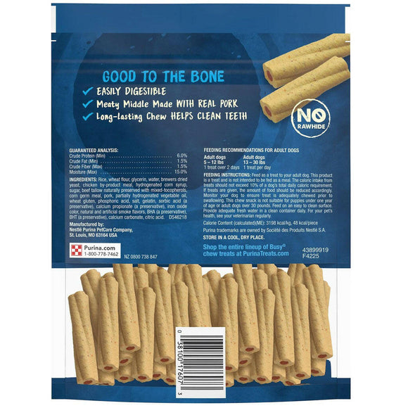 Purina Busy Bone Tiny Long-Lasting Chew Xtra Small Dog Treats backside