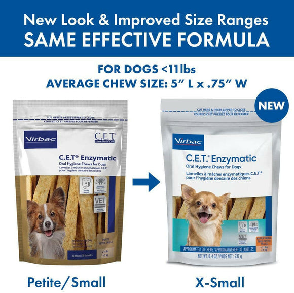 C.E.T. Enzymatic Dental Chews for Extra Small Dogs
