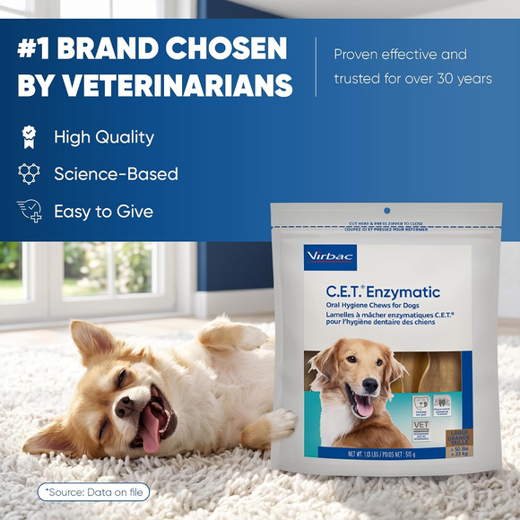 C.E.T. Enzymatic Dental Chews for Large Dogs Over 50 lbs - Dog Dental Care 6
