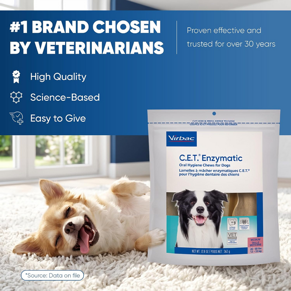 C.E.T. Enzymatic Dental Chews for Medium Dogs 26-50 lbs - Dog Dental Chews & Treats 6