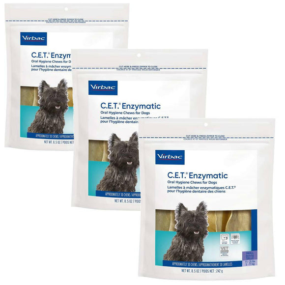 C.E.T. Enzymatic Dental Chews for Small Dogs 11-25 lbs - 3-pack (90 chews) - Dog Dental Care 7