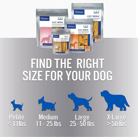 C.E.T. HEXtra Dental Chews for Petite Dogs
