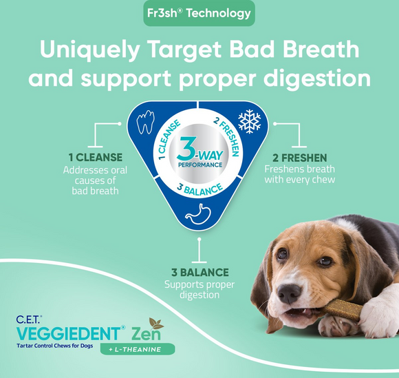 C.E.T. VeggieDent Zen for Large Dogs Over 66 lbs - Dog Dental Care 6