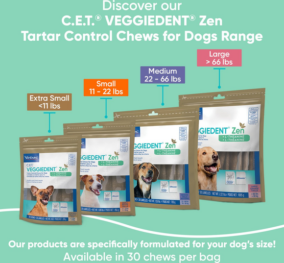 C.E.T. VeggieDent Zen for Large Dogs Over 66 lbs - Dog Dental Care 3