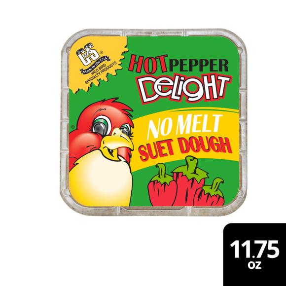 C&S Hot Pepper Delight No Melt Suet Dough for Wild Birds (11.75 oz) - Bird Food 11