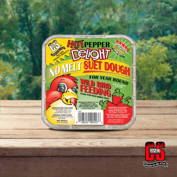 C&S Hot Pepper Delight No Melt Suet Dough for Wild Birds (11.75 oz) - Bird Food 10