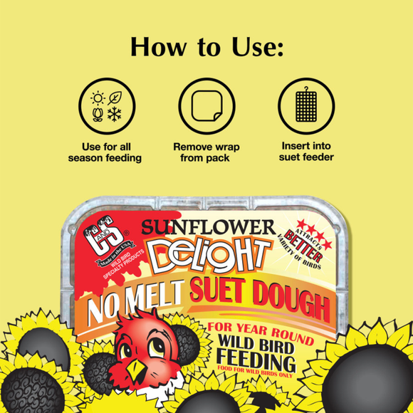 C&S No Melt Suet Dough for Wild Birds (11.75 oz) - Bird Food 8