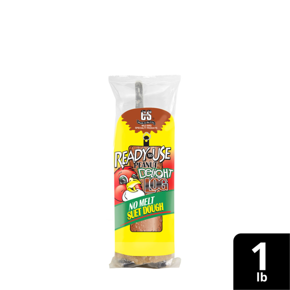 C&S Peanut Delight Ready To Use No Melt Suet Dough Log (1 lb) - Bird Food 9