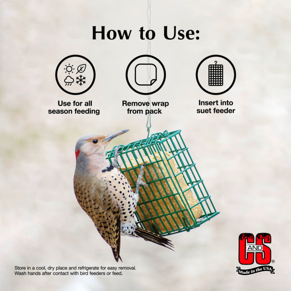 C&S High Energy Suet Treat for Wild Birds (11.75 oz) - Bird Treats 4