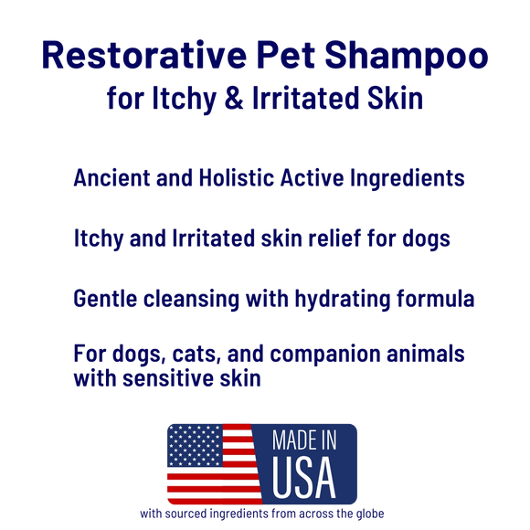 Healthy Paw Life Sulfur & Neem Restorative Shampoo with Oatmeal for Dogs, Cats & Companion Animals, 8-oz