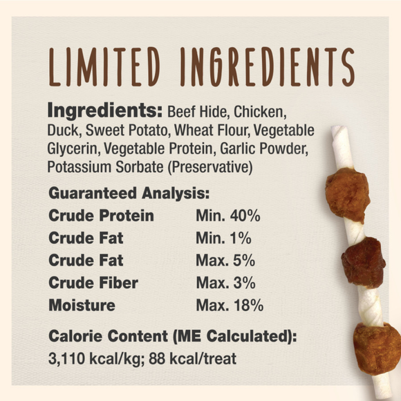 Cadet Gourmet Beef Hide Shish Kabob Dog Treats - Dog Treats 5