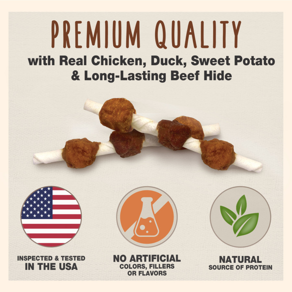 Cadet Gourmet Beef Hide Shish Kabob Dog Treats - Dog Treats 2