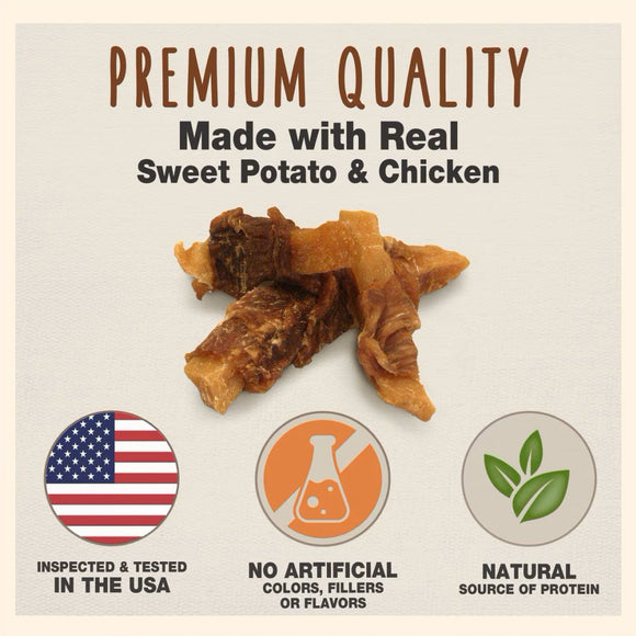 Cadet Gourmet Chicken-Wrapped Sweet Potato Treats For Dog (14 oz)
