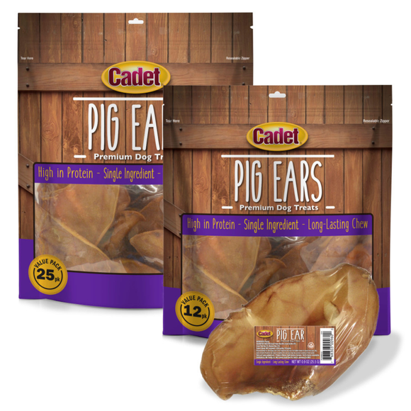 Cadet Natural Pig Ears for Dogs (12 ct) - Dog Treats 7