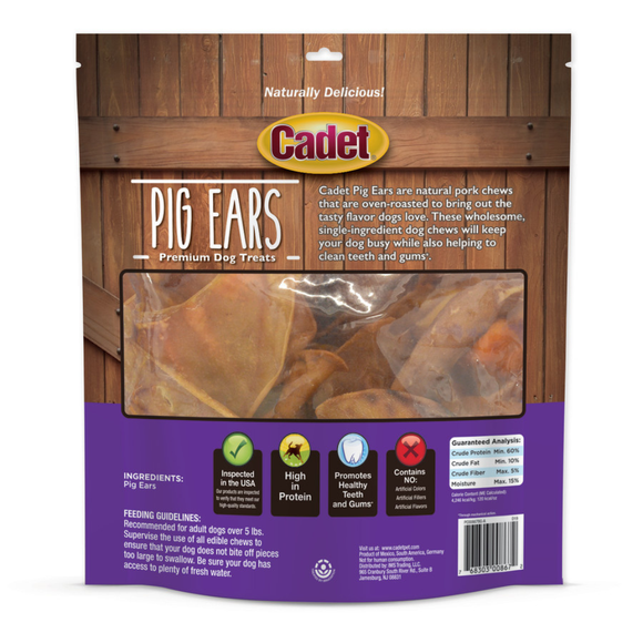 Cadet Natural Pig Ears for Dogs (12 ct) - Dog Treats 4