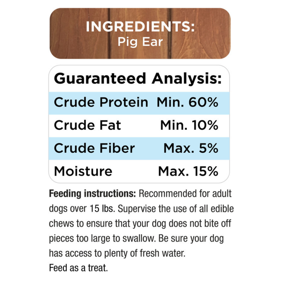 Cadet Natural Pig Ears for Dogs (12 ct) - Dog Treats 9