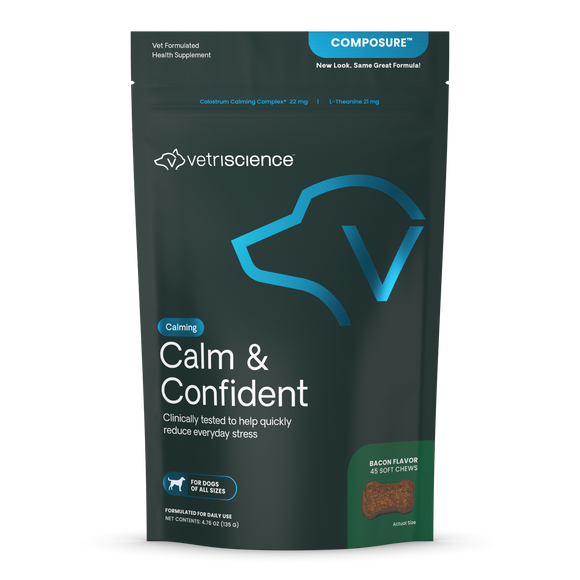 Calm & Confident Chews Bacon Flavor for Dogs - 45 soft chews - Dog Supplements & Vitamins 1