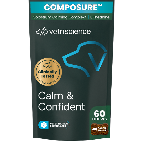 Calm & Confident Chews Bacon Flavor for Dogs - 60 soft chews - Dog Supplements & Vitamins 12