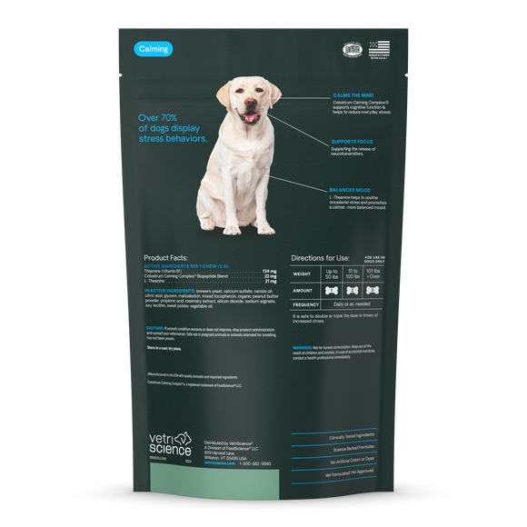 Calm & Confident Chews for Dogs Peanut Butter Flavor - Dog Supplements & Vitamins 2